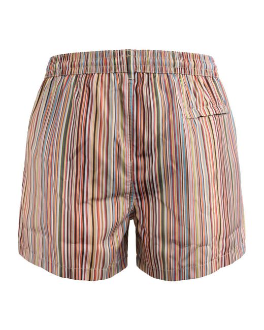 Paul Smith Multicolor 'Signature Stripe' Swim Shorts for men