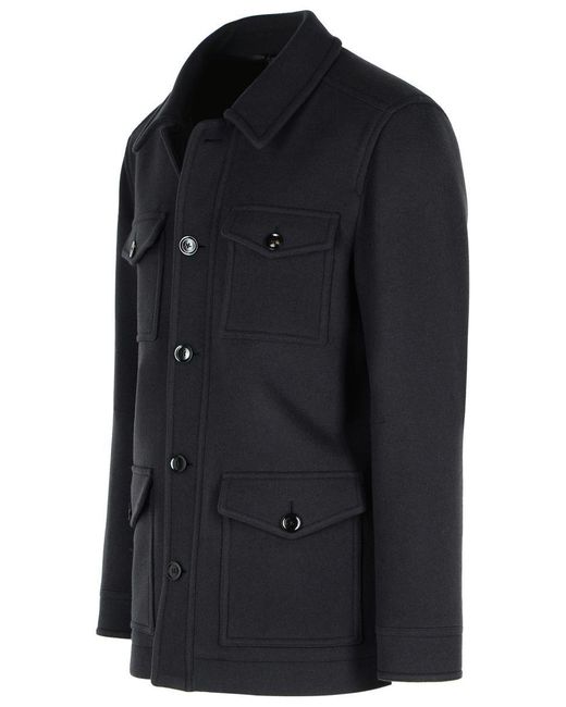 Tom Ford Black Virgin Wool Jacket for men