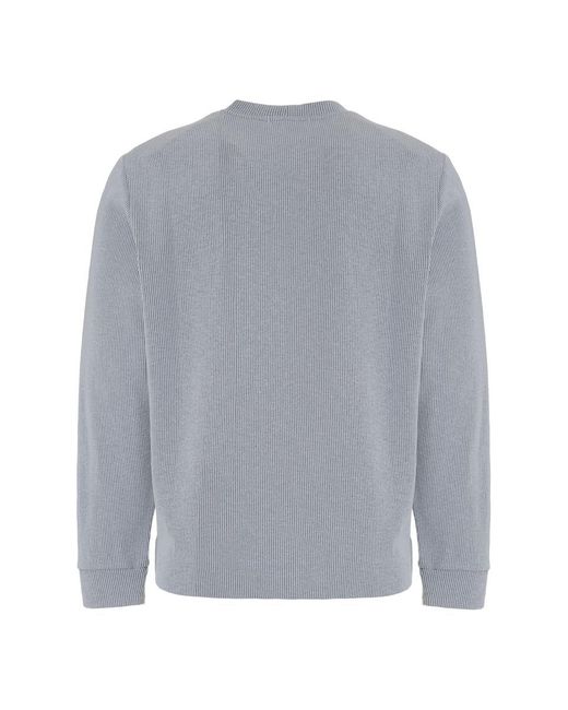 Stone Island Gray Cotton Blend Crew-Neck Sweater for men
