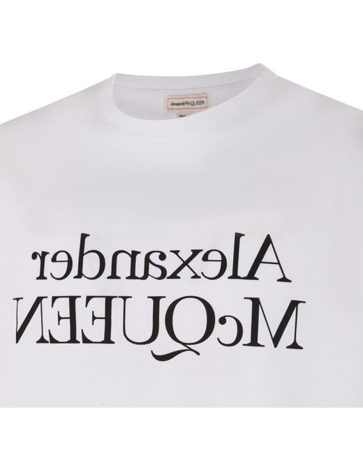 Alexander McQueen White And Cotton T-Shirt for men