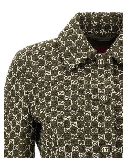 Gucci Green Gg Bouclé Blazer