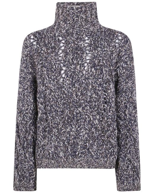Brunello Cucinelli Gray Turtle Neck Sweater