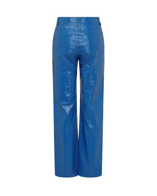 ROTATE BIRGER CHRISTENSEN Blue Bi-Color Pants