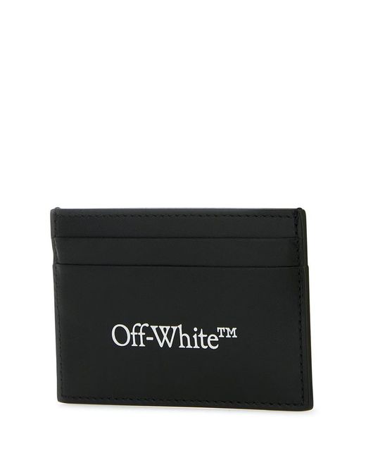 Off-White c/o Virgil Abloh Black Leather Bookish Card Holder for men