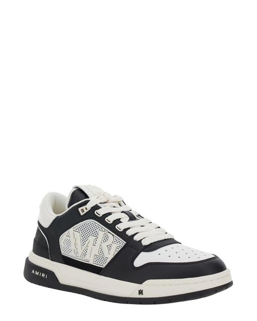 Amiri 'ma Quand' Black And White Low Top Sneakers With Logo Patch On The Tongue And Logo Lettering On The Side In Leather Man for men