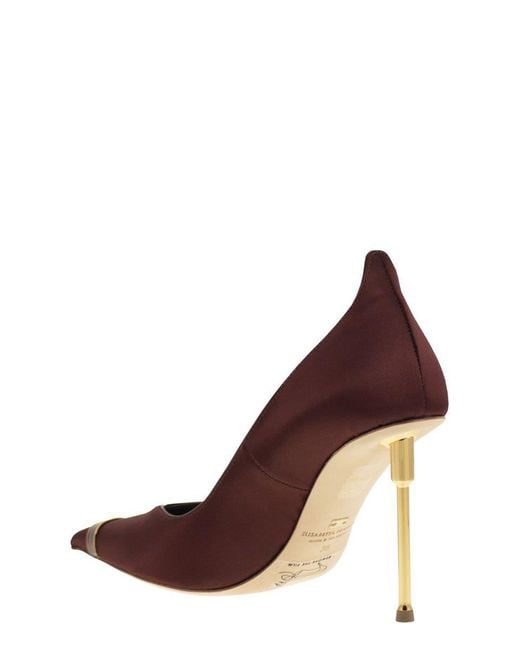 Elisabetta Franchi Brown Pumps With Sculpted Heels