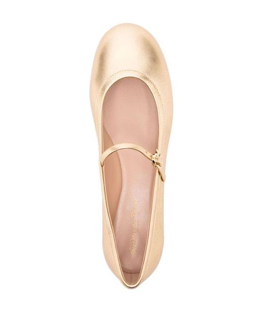 Gianvito Rossi Natural "Carla" Ballet Flats