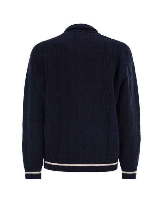Kiton Blue Cashmere Bomber Jacket for men