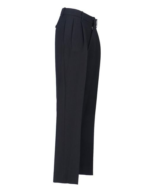 Victoria Beckham Blue Virgin Wool Pants