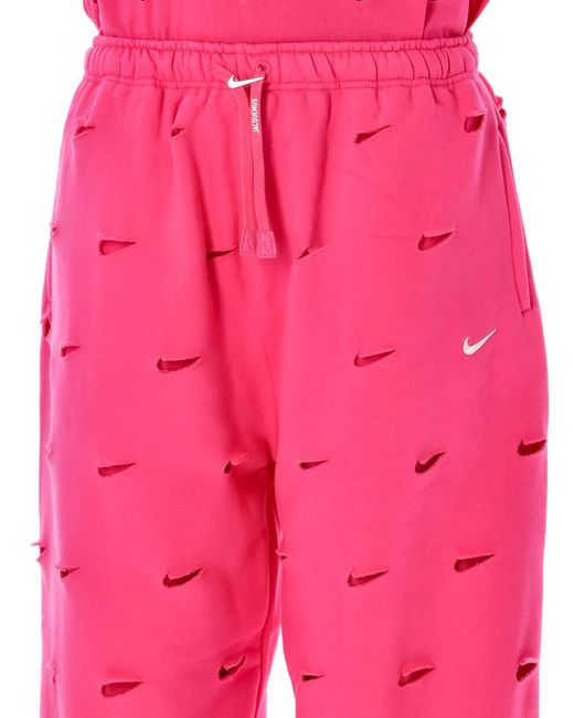 Nike Pink Swoosh Sweatpants