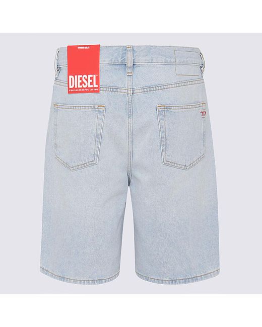 DIESEL Light Blue Denim Shorts for Men 