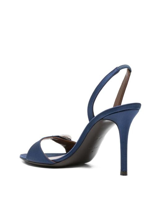 Giuseppe Zanotti Blue 100Mm Slingback Embellished Heeled Sandals