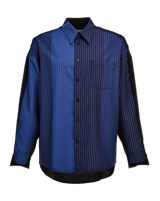 Marni Blue Striped Shirt Shirt, Blouse for men