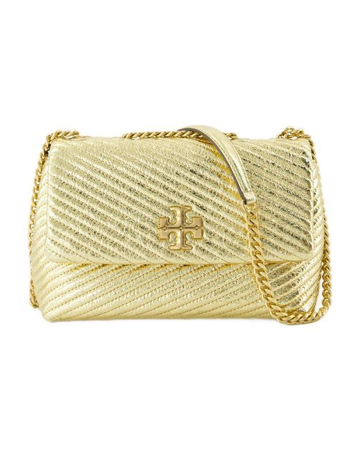 Tory Burch Metallic Kira Moto Small Shoulder Bag