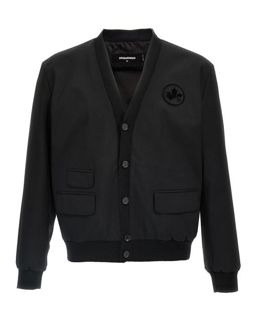 DSquared² Black 'Chic Worsted' Cardigan for men