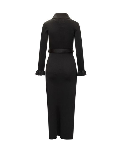 Self-Portrait Black Long Knitted Dress