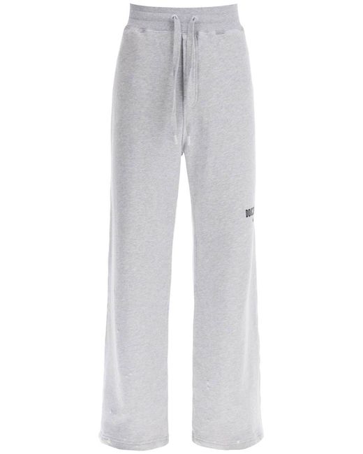 Dolce & Gabbana Gray Distressed-effect joggers for men
