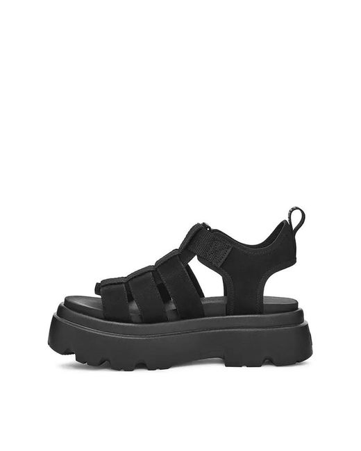 Ugg Black Cora Leather Sandals