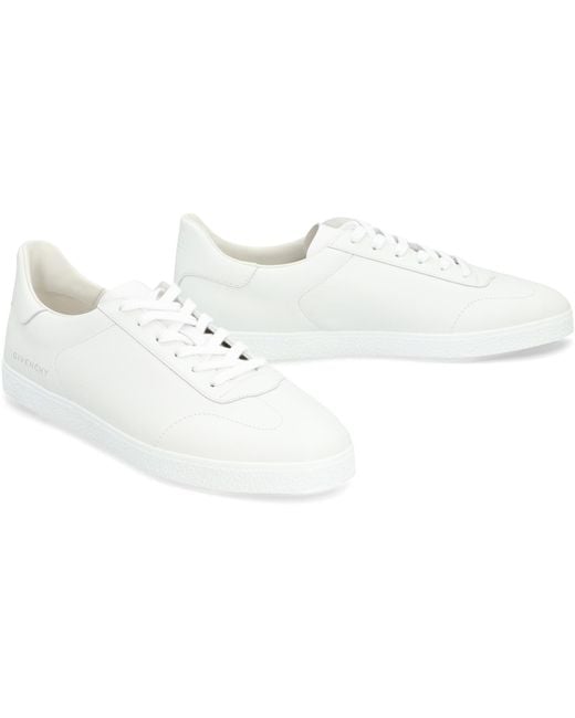 Givenchy White Town Leather Low-top Sneakers for men