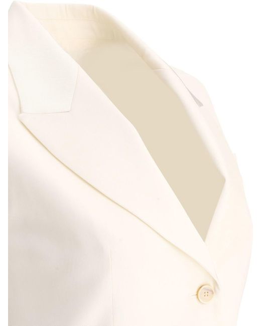 Alexander McQueen White Single-Breasted Vest