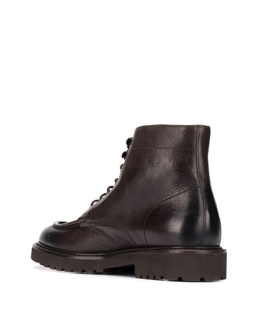Doucal's Brown Triumph Broadside Derby Boots Shoes for men