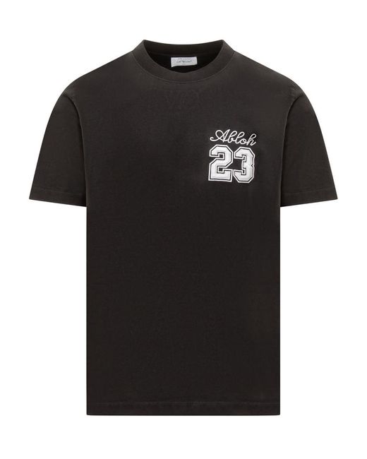 Off-White c/o Virgil Abloh Black T-shirt With Logo 23 for men