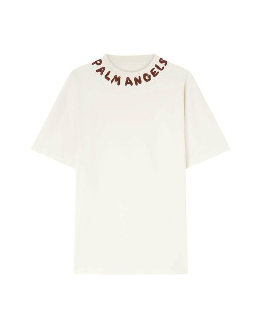 Palm Angels White T-shirts for men