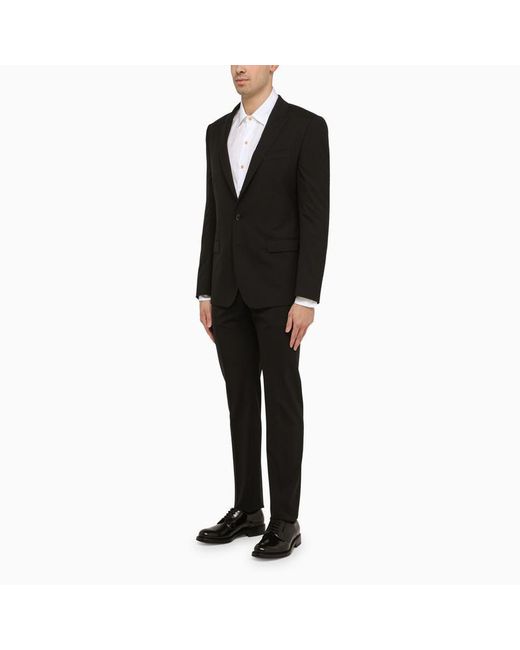 Dolce & Gabbana Black Dolce&Gabbana Wool Single-Breasted Suit for men
