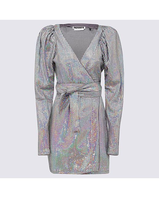 rotate birger christensen silver dress