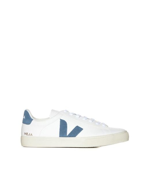 Veja Blue Campo Leather Sneakers for men