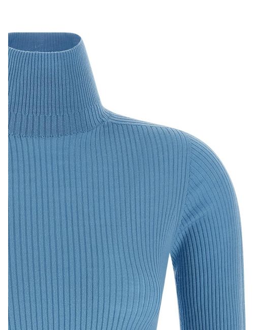 Sportmax Blue 'Niagara' Turtleneck Sweater