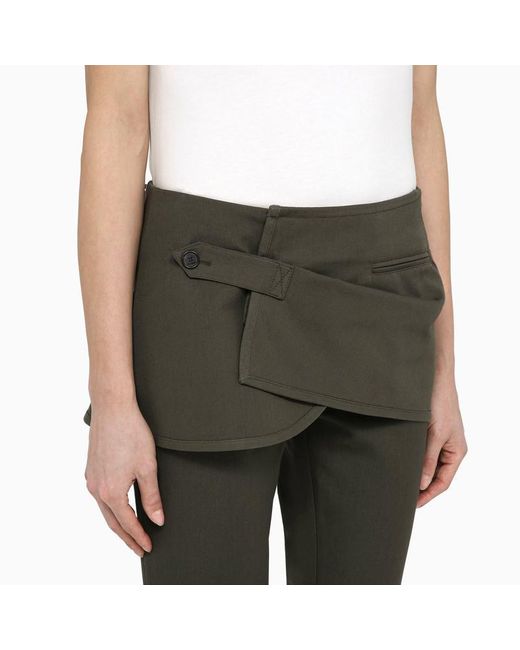 Courreges Gray Courrèges Military Cotton Mini Skirt Trousers