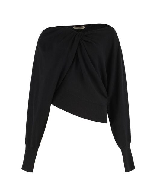 Alberta Ferretti Black Wool And Cashmere Sweater