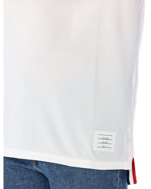 Thom Browne White Relaxed Fit Ss Tee for men