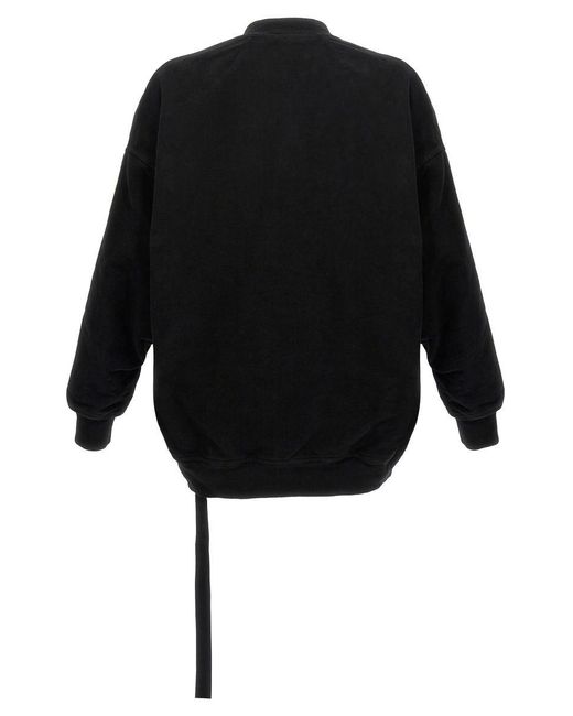 Rick Owens Black Padded Cotton Bomber Jacket for men