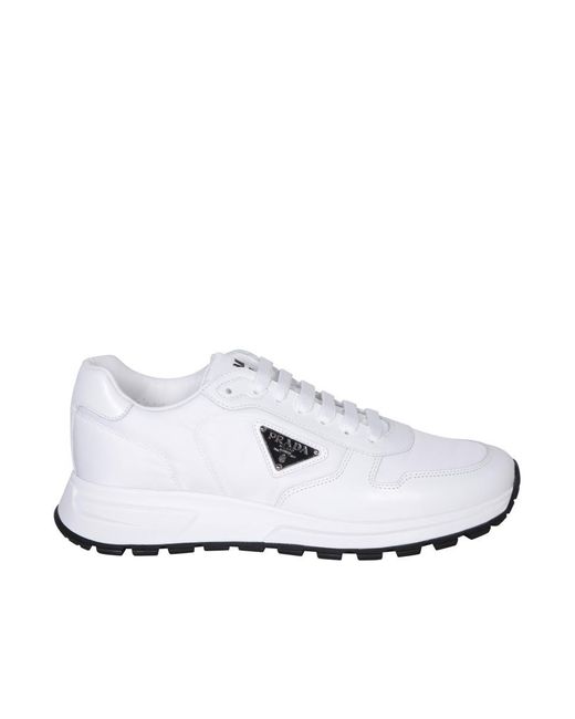 Prada White Prax 01 Whitw/black Sneakers for men