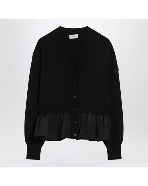 Moncler Black Cashmere-Blend Cardigan