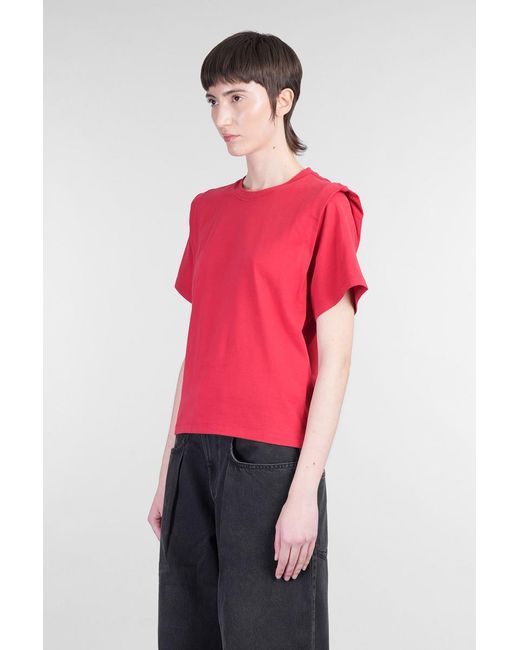 Tシャツ・カットソー Isabel Marant Salte Cotton Zelitos T-Shirt ISABEL MARANT Zelitos T-shirt | Pink | FARFETCH