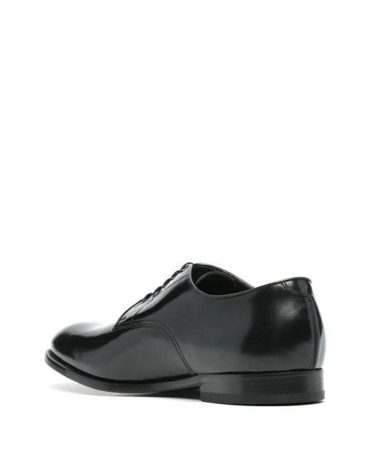 Doucal's Black Patent Leather Oxford Shoes for men