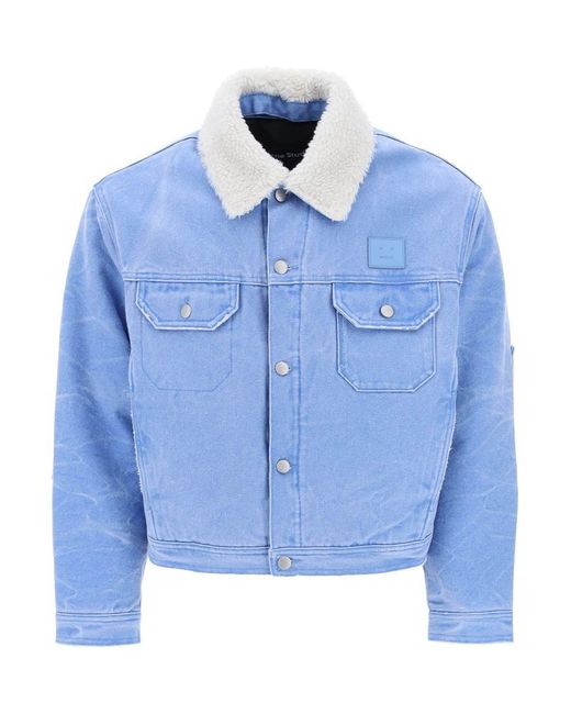 Acne Blue Padded Canvas Jacket For