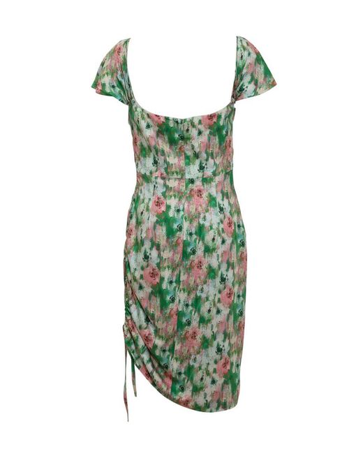 GIUSEPPE DI MORABITO Green Dress With Floral Print