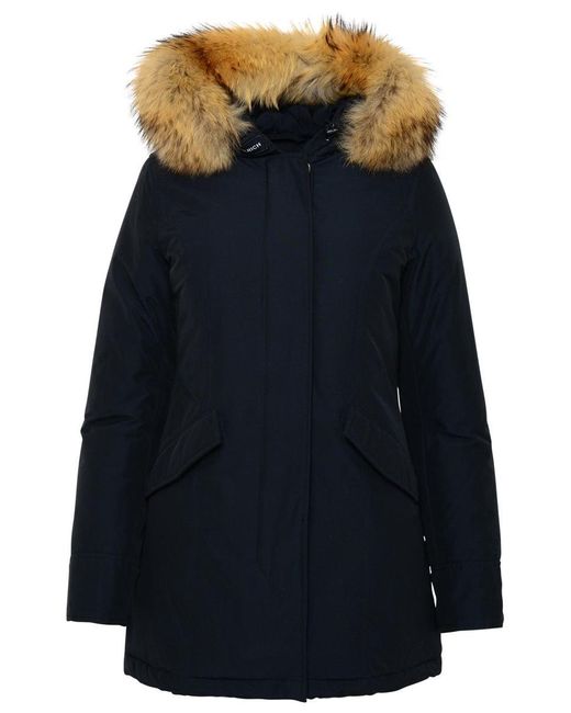 Woolrich Blue Arctic Nylon Parka