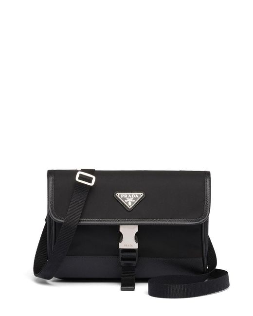 Prada Black Re-nylon And Saffiano Leather Smartphone Case for men