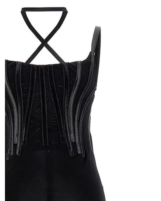 DSquared² Black Corset Dress