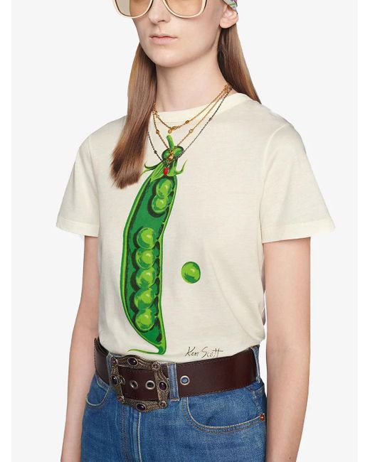 Gucci X Ken Scott Pea Print T-shirt | Lyst Canada