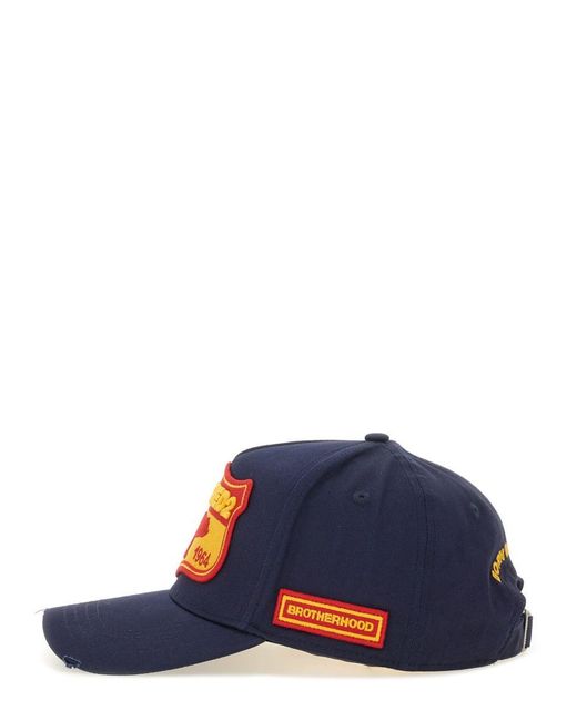 DSquared² Blue Baseball Cap for men