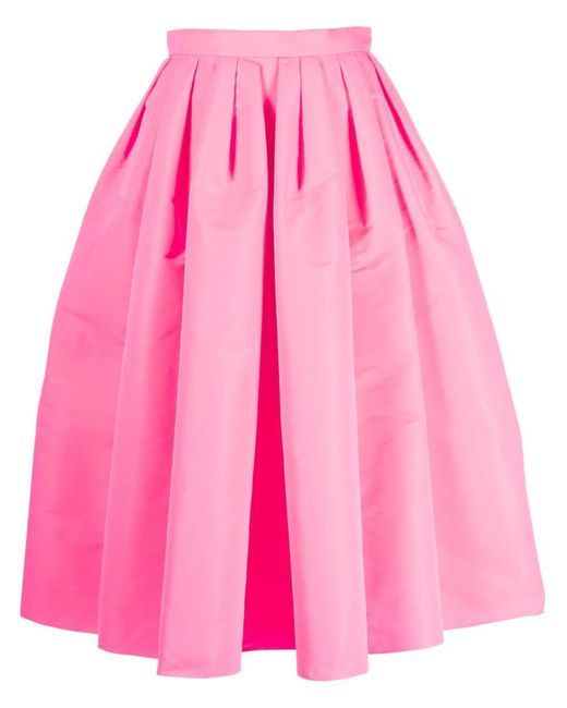 Alexander McQueen Pink Mini Skirt With Pleats