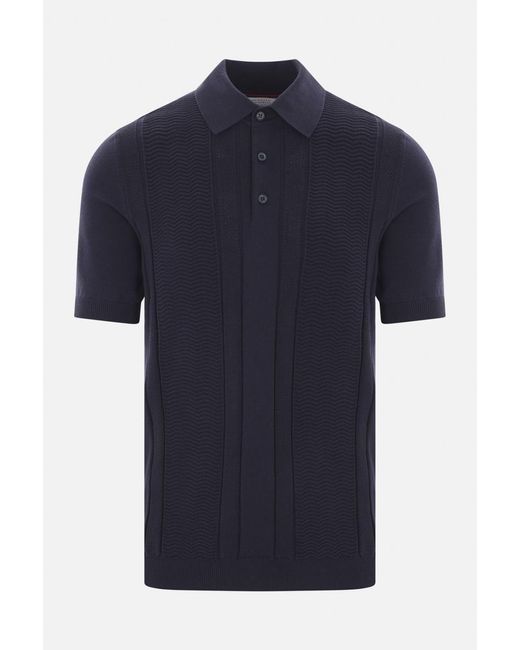 Brunello Cucinelli Blue T-Shirts And Polos for men