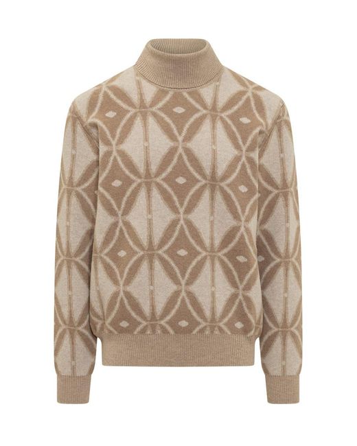 Etro Brown Turtleneck Sweater for men