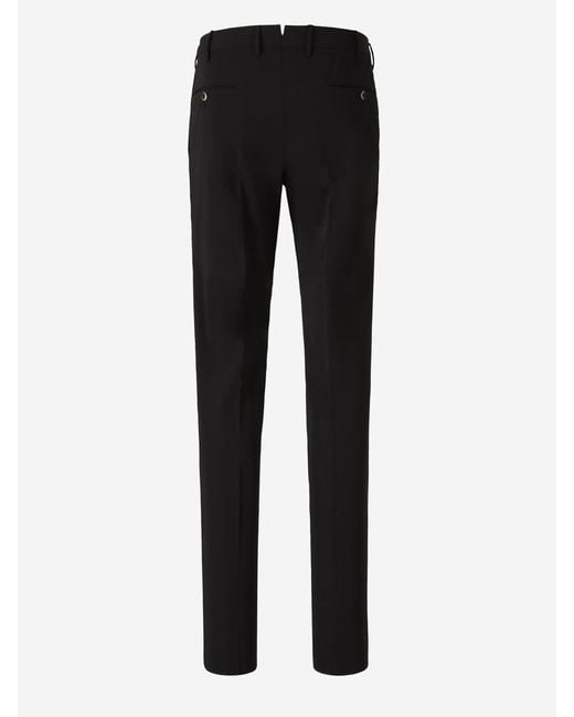 PT Torino Black Technical Chino Pants for men